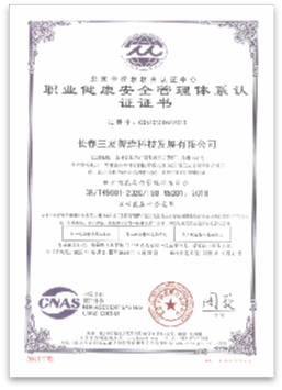 职业健康安全管理体系证书